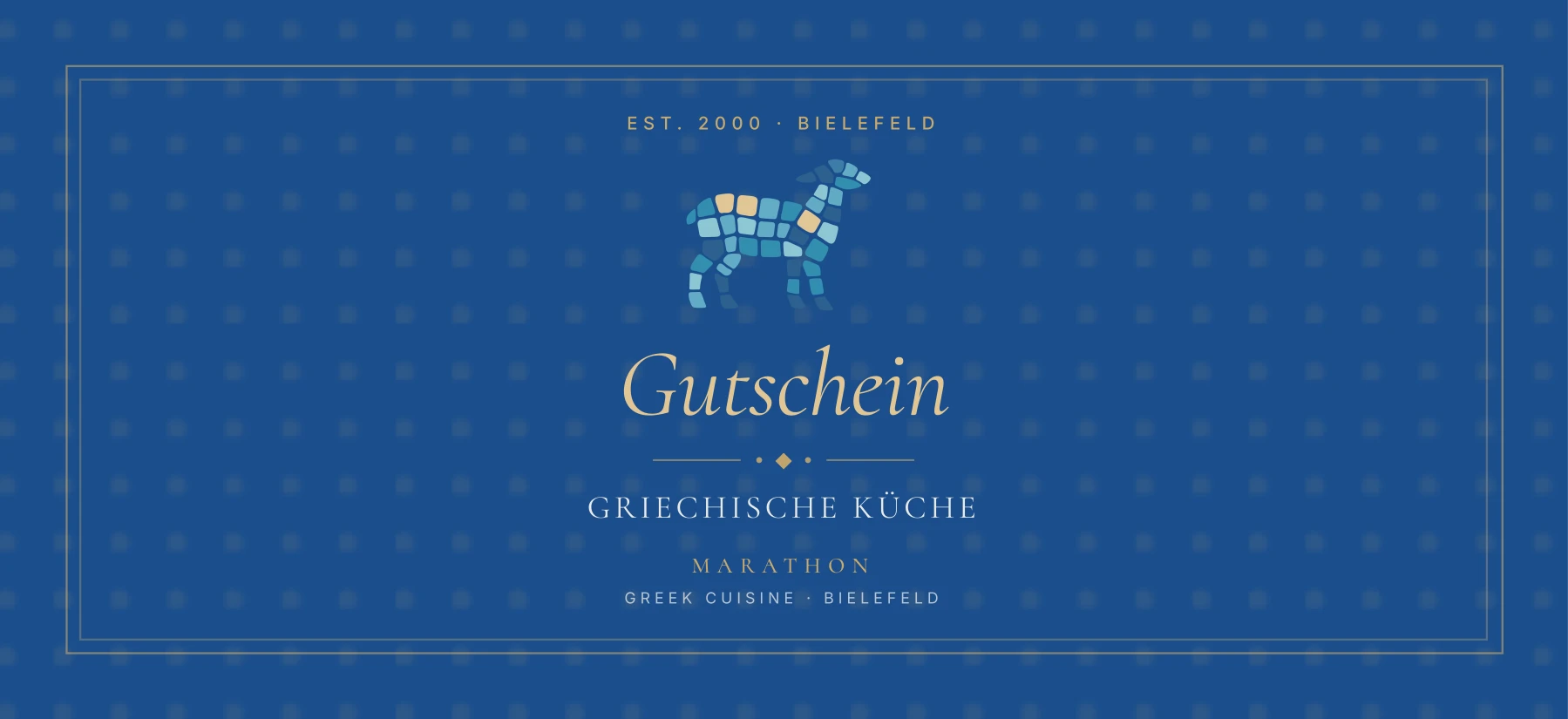 Neuer Gutschein — Vorderseite