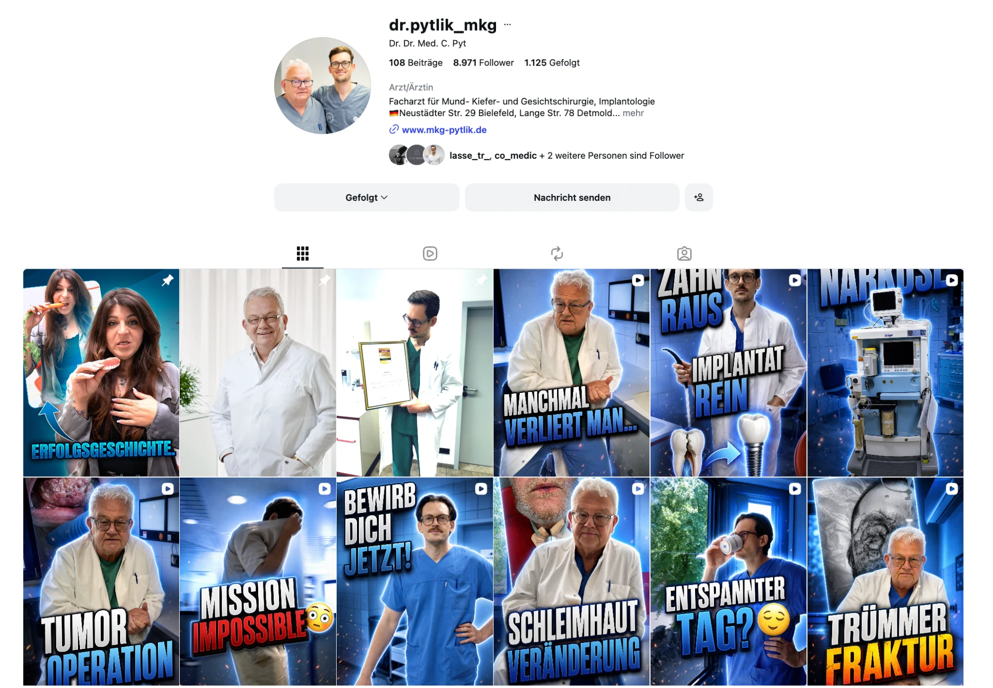 Der Instagram-Feed von dr.pytlik_mkg